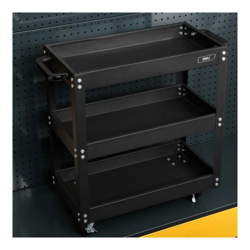 Тележка инструментальная трехсекционная на колесах DELI DL433023 700x350x760мм (до 210кг) - изображение 7