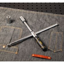 Крестообразный балонный гаечный ключ DELI DL4416K 1/2" 17/19мм + 21/23 мм, материал cr-v - изображение 7