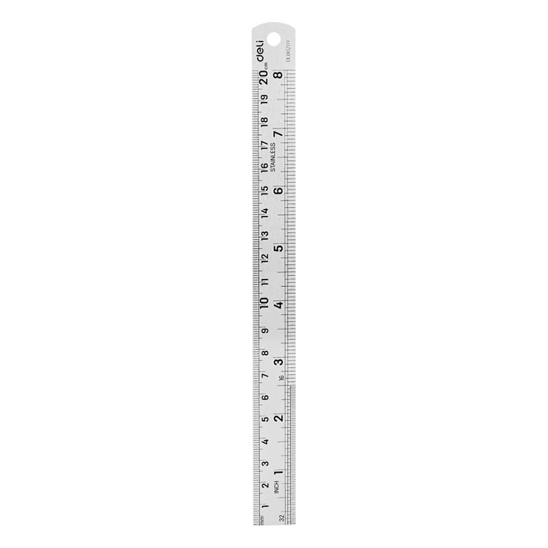 Стальная линейка DELI DL8020Y (    200мм,    нержавеющая сталь)    118990