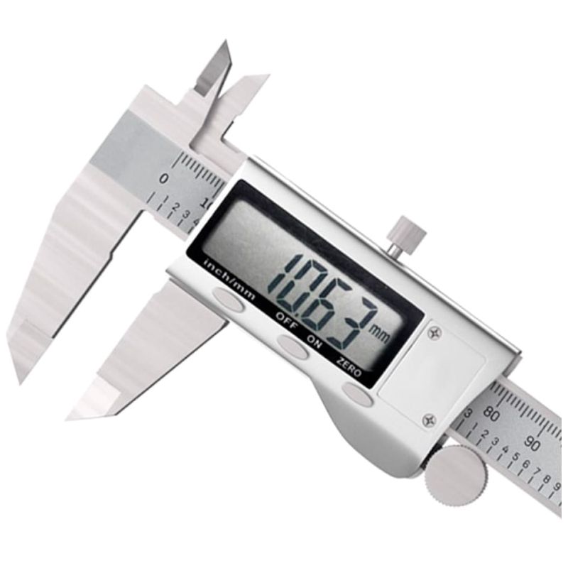 Электронный штангенциркуль DELI DL91150 150мм, метр/дюйм, нержавеющая сталь, 3 кнопки управления - изображение 2