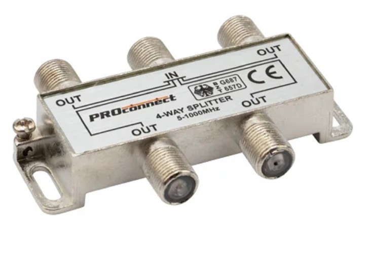 Делитель Proconnect 05-6023 ТВх4 под F-разъем, 5-1000МГц - изображение 4