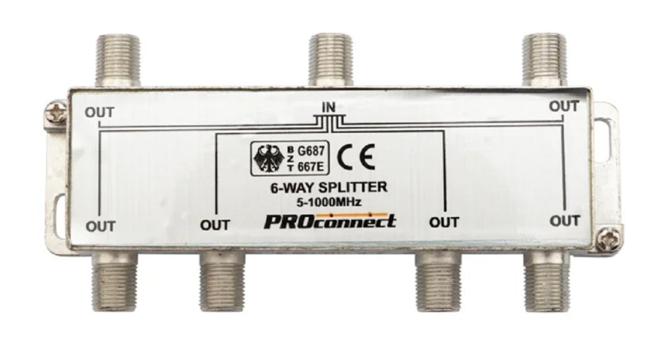 Делитель Proconnect 05-6024 ТВх6 под F-разъем, 5-1000МГц - изображение 2