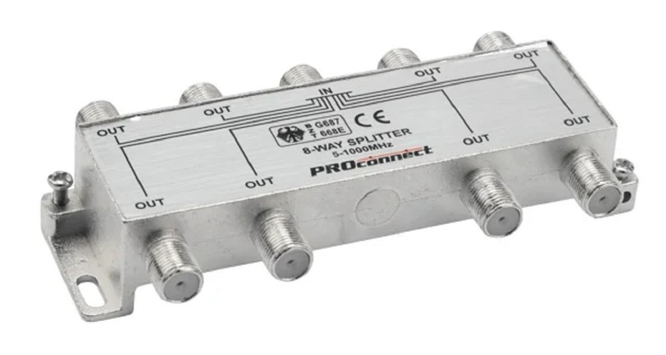Делитель Proconnect 05-6025 ТВх8 под F-разъем, 5-1000МГц