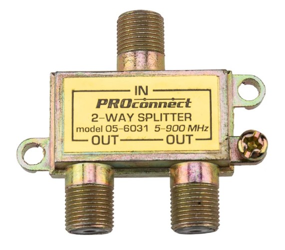 Делитель Proconnect 05-6031 ТВх2 под F-разъем, 5-900МГц