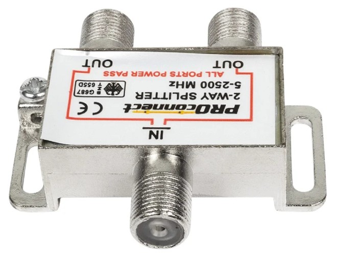 Делитель Proconnect 05-6201-4 ТВх2 под F-разъем, 5-2500МГц СПУТНИК - изображение 4