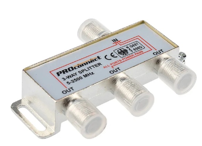 Делитель Proconnect 05-6202-4 ТВх3 под F-разъем, 5-2500МГц СПУТНИК - изображение 3