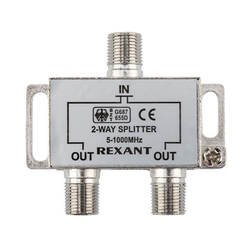 Делитель REXANT 05-6001 ТВх2 под F-разъем, 5-1000МГц - изображение 2