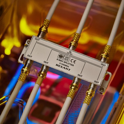 Делитель REXANT 05-6004 ТВх6 под F-разъем, 5-1000МГц - изображение 3
