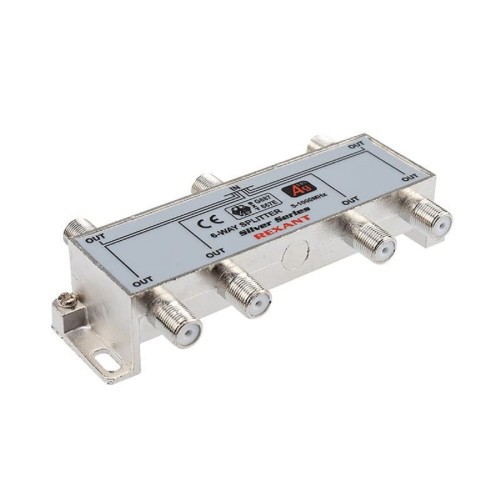 Делитель REXANT 05-6104 ТВх6 под F-разъем, 5-1000МГц, Silver