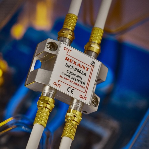 Делитель REXANT 05-6202 ТВх3 под F-разъем, 5-2500МГц СПУТНИК - изображение 4