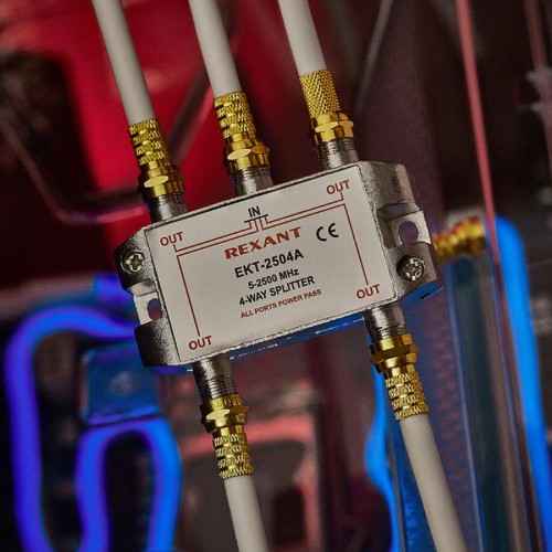 Делитель REXANT 05-6203 ТВх4 под F-разъем, 5-2500МГц СПУТНИК - изображение 5
