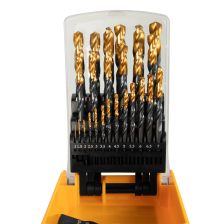 Набор сверл по металлу Denzel 1-13 мм, HSS-Tin, Golden Tip, 25 шт - изображение 10