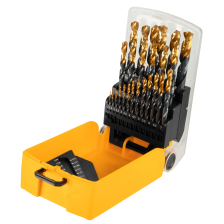 Набор сверл по металлу Denzel 1-13 мм, HSS-Tin, Golden Tip, 25 шт - изображение 9