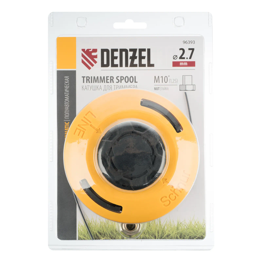 Катушка триммер. полуавтомат. Denzel гайка М10, М10, М12, лев. шаг 1,25 1,5 1,5мм - изображение 7