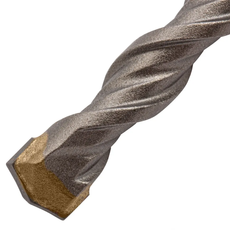 Бур по бетону DENZEL двойная спираль, три пылеотводящие кромки, 10 x 310 мм - изображение 2