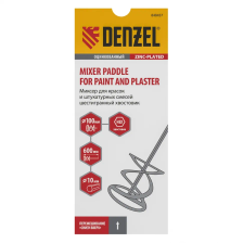 Миксер для красок и штукатурных смесей Denzel 100х600 мм, оцинкованный, шестигранный хвостовик 10мм - изображение 7