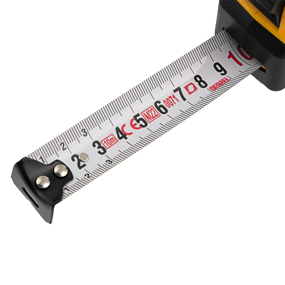 Рулетка Denzel 10мх25мм, двухкомп. корпус, кнопка-пауза - изображение 7