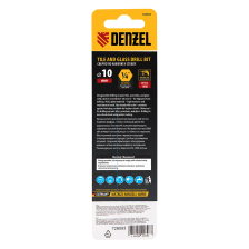 Сверло по керамической плитке Denzel 10 мм, крестовая пластина, шестигранный хвостовик - изображение 8