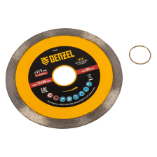Диск алмазный Denzel 115х22,2 мм, сплошной, супертонкий, горячий пресс, мокрое резание - изображение 10