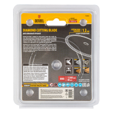 Диск алмазный Denzel 115х22,2 мм, сплошной, супертонкий, горячий пресс, мокрое резание - изображение 12