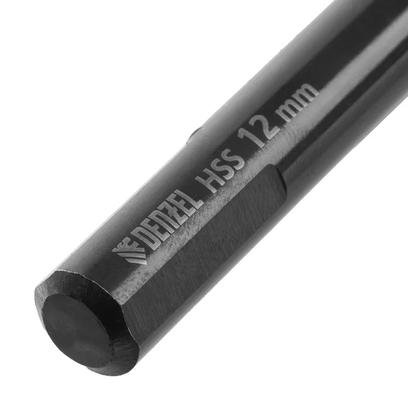 Сверло по металлу Denzel 12 мм, HSS-Tin, Golden Tip, 6 шт. - изображение 4