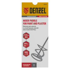 Миксер для красок и штукатурных смесей Denzel 120х600 мм, оцинкованный, хвостовик SDS Plus - изображение 7