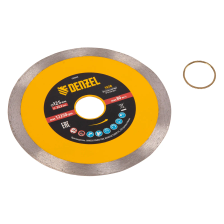 Диск алмазный Denzel 125х22,2 мм, сплошной, супертонкий, горячий пресс, мокрое резание - изображение 10
