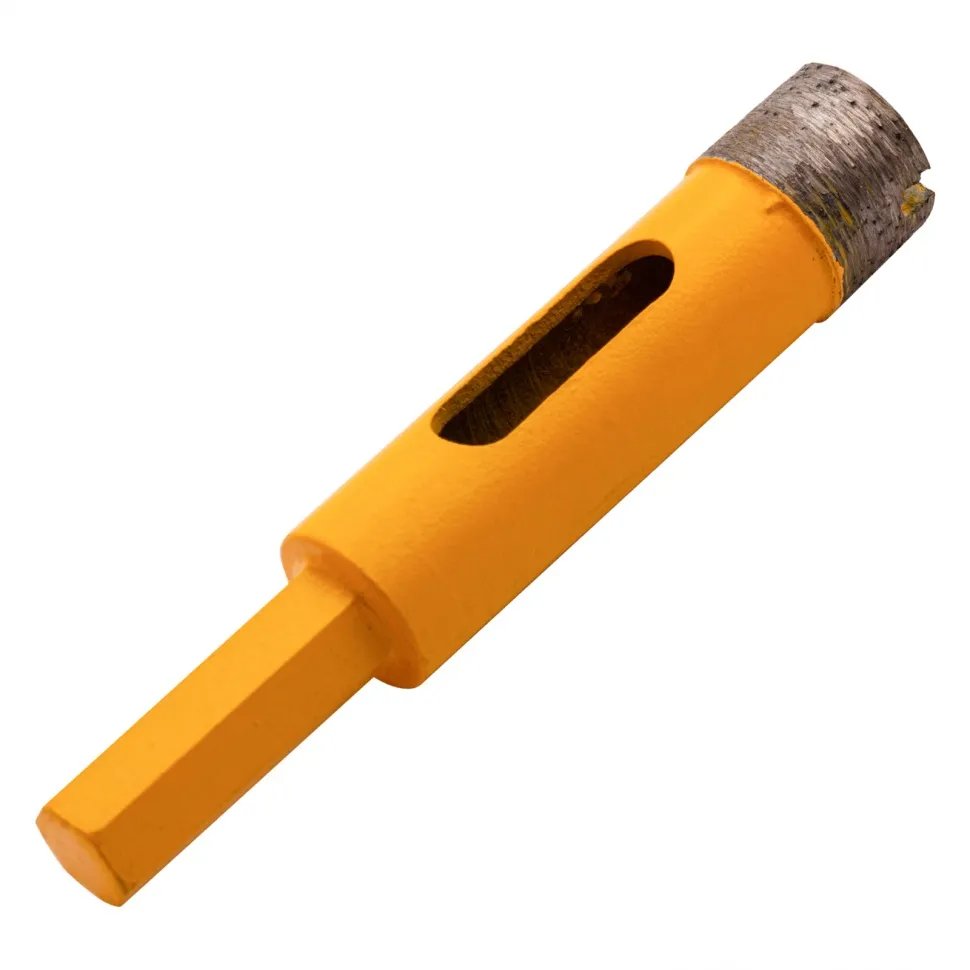 Сверло алмазное по керамограниту Denzel 14 мм, мокрая резка, трехгранный хвостовик - изображение 2