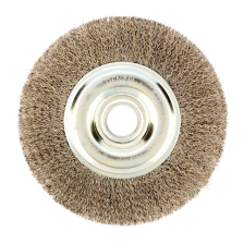 Щетка для УШМ Denzel 150 мм Плоская, витая нержавеющая проволока 0.3 мм, посадка 22.2 мм - изображение 5