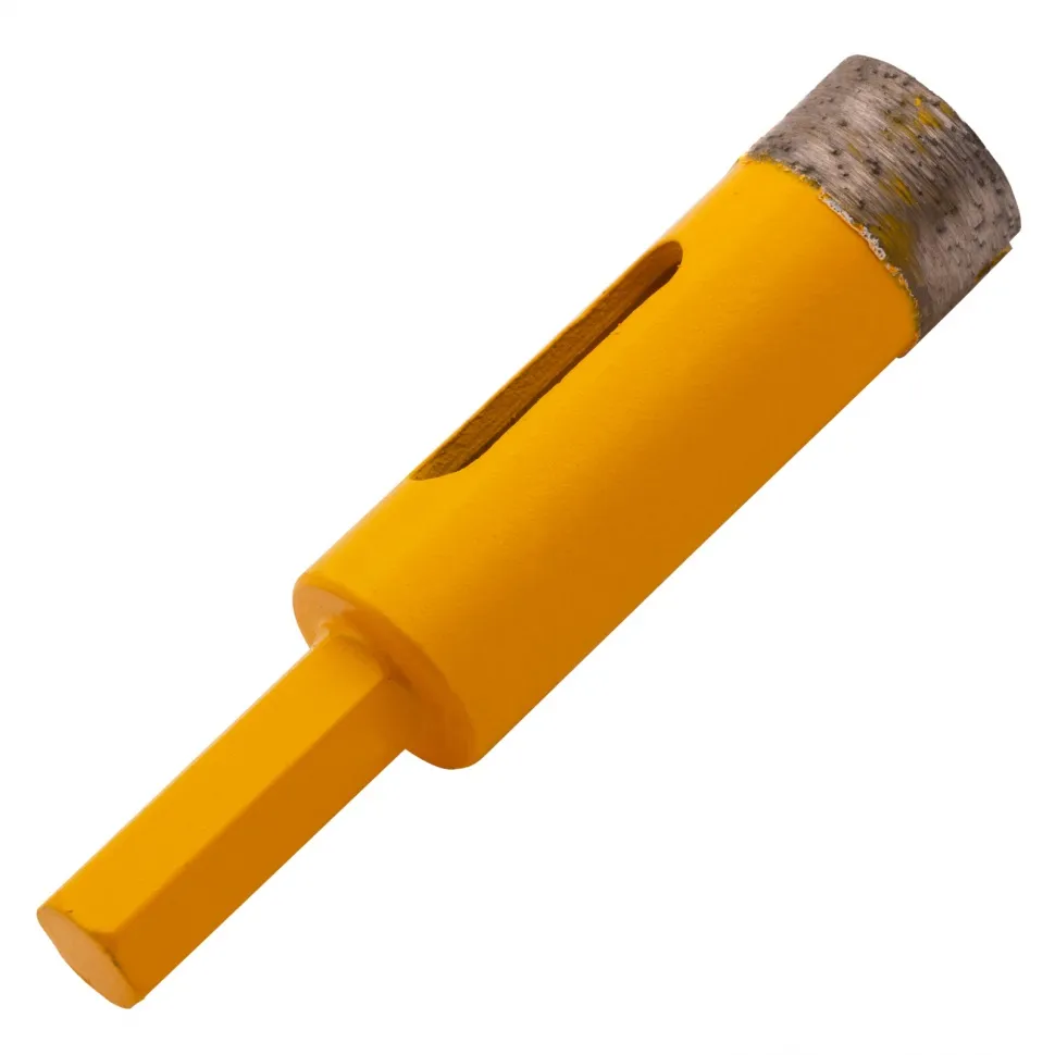 Сверло алмазное по керамограниту Denzel 16 мм, мокрая резка, трехгранный хвостовик - изображение 2