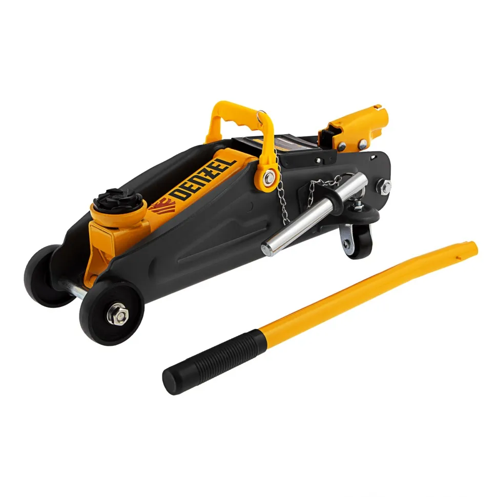 Домкрат гидравлический подкатной с фиксатором Denzel 2 т 130-330 мм в кейсе - изображение 6
