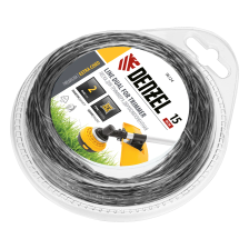 Леска для триммера Denzel двухкомпонентная квадрат 2 мм, 15 м Extra cord - изображение 5