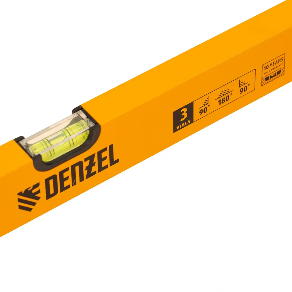 Уровень алюминиевый фрезерованный Denzel 2000 мм 3 глазка - изображение 7