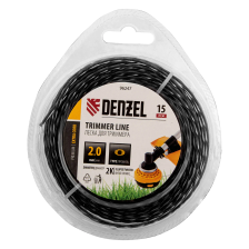 Леска для триммера Denzel двухкомпонентная эллипс, 2,0ммх15м, блистер EXTRA CORD, - изображение 3
