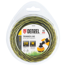 Леска для триммера Denzel двухкомпонентная витая квадратная, 2,0ммх15м, блистер SkyCutter - изображение 6