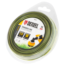 Леска для триммера Denzel двухкомпонентная квадратная, 2,0ммх15м, блистер SkyCutter - изображение 5