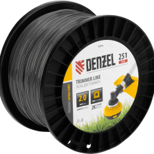 Леска для триммера двухкомпонентная Denzel квадрат, 2,0ммх251м, на DIN катушке EXTRA CORD - изображение 5