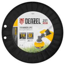 Леска для триммера двухкомпонентная Denzel квадрат, 2,0ммх251м, на DIN катушке EXTRA CORD - изображение 7