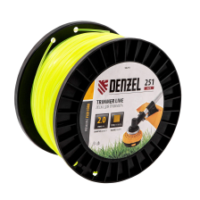 Леска для триммера Denzel квадрат, 2,0ммх251м, на DIN катушке FLEX CORD - изображение 4