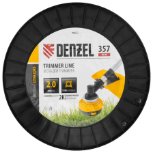 Леска для триммера Denzel двухкомпонентная витой квадрат, 2,0ммх357м, на DIN катушке EXTRA CORD - изображение 7