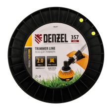 Леска для триммера Denzel витой квадрат, 2,0ммх357м, на DIN катушке FLEX CORD - изображение 6
