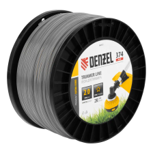Леска для триммера Denzel двухкомпонентная звезда, 2,0ммх374м, на DIN катушке EXTRA CORD - изображение 5