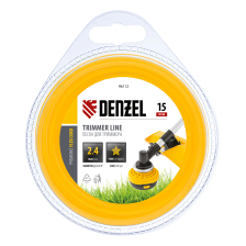 Леска для триммера звезда Denzel 2.4 ммх15 м, блистер Flex cord - изображение 6
