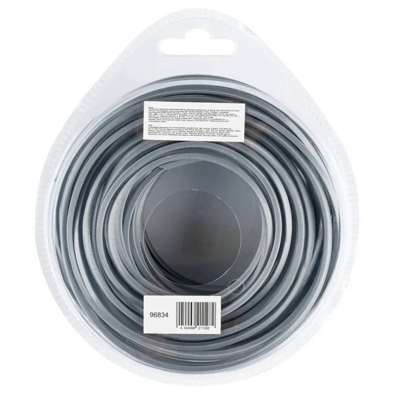 Леска для триммера Denzel армированная алюминием квадратная, 2,4ммх15м, блистер ALUFLEX - изображение 3