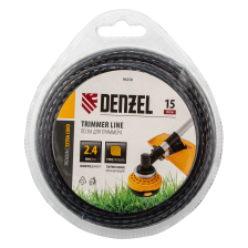 Леска для триммера Denzel двухкомпонентная зубчатый квадрат, 2,4ммх15м, блистер EXTRA CORD, - изображение 3