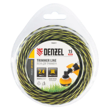 Леска для триммера Denzel двухкомпонентная витая квадратная, 2,4ммх15м, блистер SkyCutter - изображение 6
