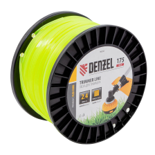 Леска для триммера Denzel квадрат, 2,4ммх175м, на DIN катушке FLEX CORD - изображение 4