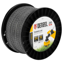 Леска для триммера Denzel двухкомпонентная витой квадрат, 2,4ммх243м, на DIN катушке EXTRA CORD - изображение 5