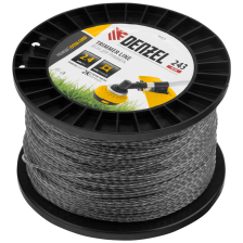 Леска для триммера Denzel двухкомпонентная витой квадрат, 2,4ммх243м, на DIN катушке EXTRA CORD - изображение 6