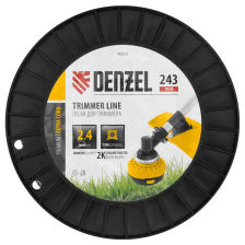 Леска для триммера Denzel двухкомпонентная витой квадрат, 2,4ммх243м, на DIN катушке EXTRA CORD - изображение 7
